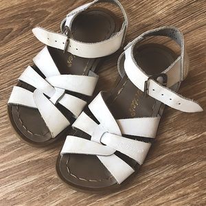 White Salt Water Sandals Size 8